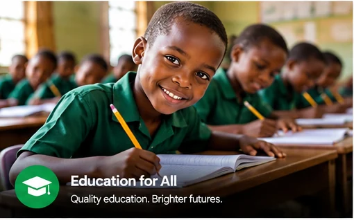 Children learning and building brighter futures